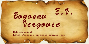 Bogosav Vergović vizit kartica